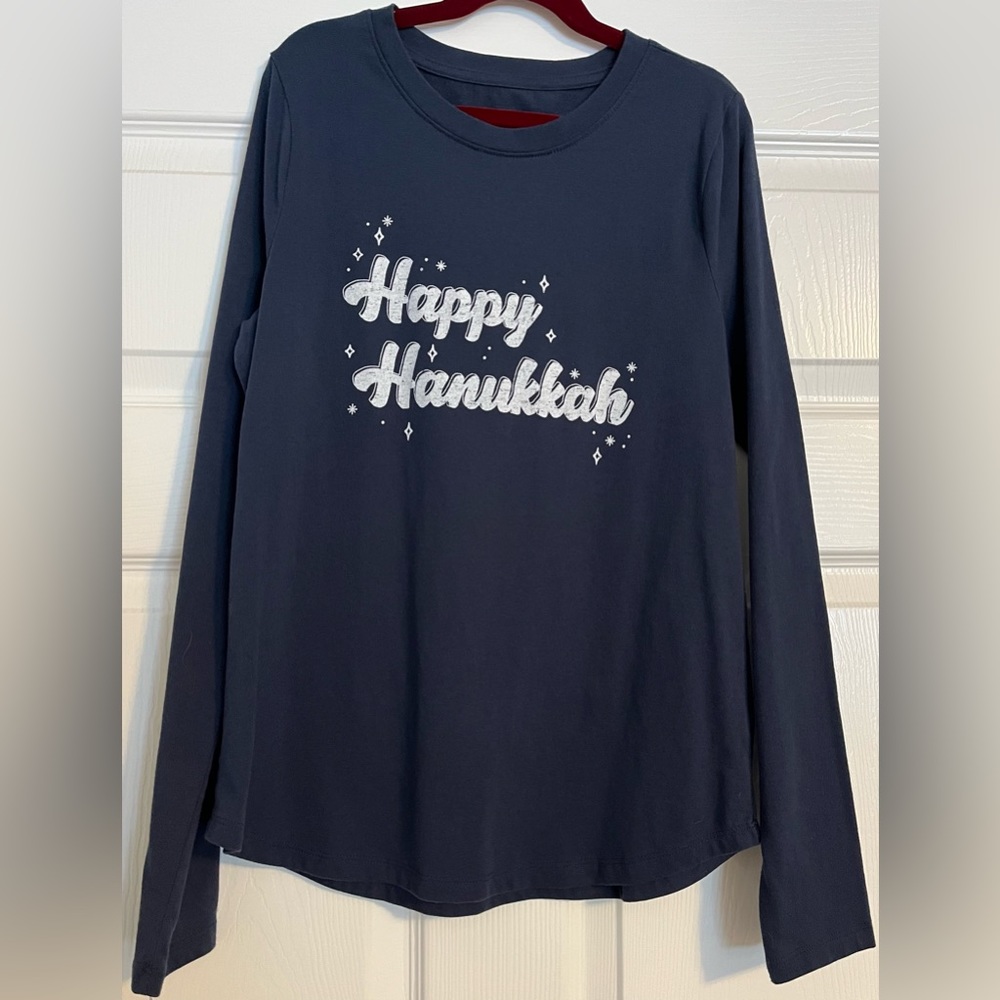 Long-sleeve t-shirt, Hanukkah, XS
